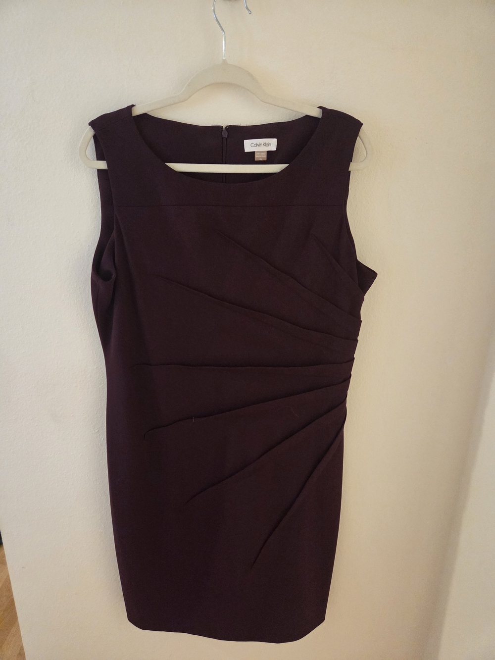 Calvin Klein Dark Plum Sleeveless Sheath Dress